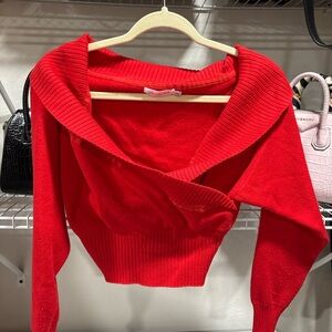 Elegant Red Women's Sweater
